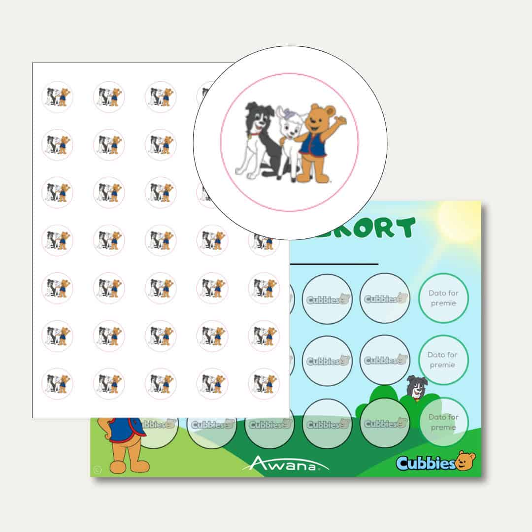 Cubbies - Klistremerker: Teddy, Hedda hund og Linda Lam (140 stk) 1 Cubbies - klistremerker: teddy, hedda hund og linda lam (140 stk)